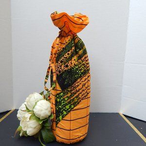 Wine pouch made with Ankara Fabric, beautiful and elegant African print pouch